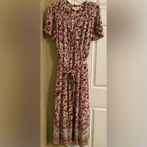 Knox Rose size large floral midi dress